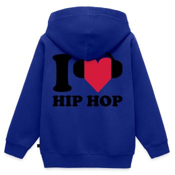 I love Music - Hip Hop - Kinder Premium Organic Zip Hoodie - Royalblau - Hinten - AI Model Kid Male (0cm)