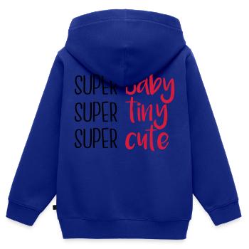 Super Baby Super tiny Super cute - Kinder Premium Organic Zip Hoodie - Royalblau - Hinten - AI Model Kid Male (0cm)