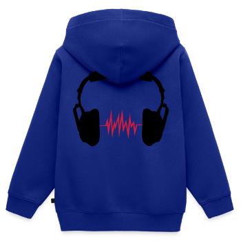 Kopfhörer - Kinder Premium Organic Zip Hoodie - Royalblau - Hinten - AI Model Kid Male (0cm)