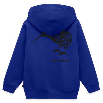 Neuseeland - Kinder Premium Organic Zip Hoodie - Royalblau - Hinten - AI Model Kid Male (0cm)