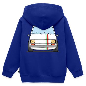 126 Classic Italy - Kinder Premium Organic Zip Hoodie - Royalblau - Hinten - AI Model Kid Male (0cm)
