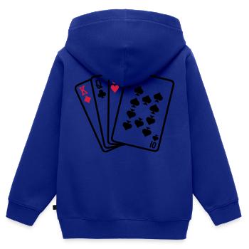 Skat - Kinder Premium Organic Zip Hoodie - Royalblau - Hinten - AI Model Kid Male (0cm)