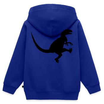 Danse attaquer Raptor T -Rex - Sweat Premium à capuche zippé enfant bio - bleu roi - Dos - AI Model Kid Male (0cm)