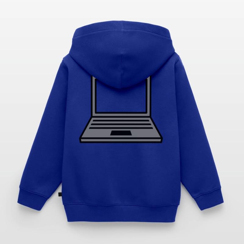 computer laptop notebook pc write screen mobile ta Kids Premium Organic Zip-up Hoodie