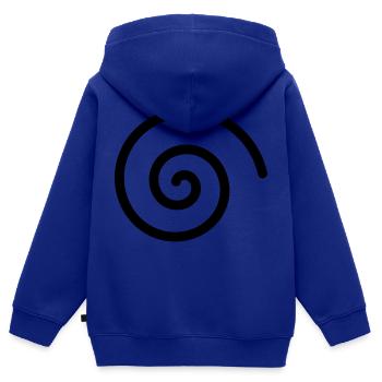 Schwarze Spirale - Kinder Premium Organic Zip Hoodie - Royalblau - Hinten - AI Model Kid Male (0cm)