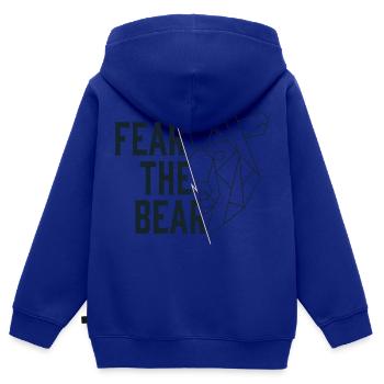 Fear The Bear Bär Baisse Aktien Börse Trading - Kinder Premium Organic Zip Hoodie - Royalblau - Hinten - AI Model Kid Male (0cm)