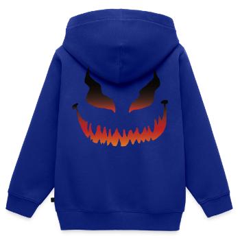 FIRE DUDE - Kinder Premium Organic Zip Hoodie - Royalblau - Hinten - AI Model Kid Male (0cm)