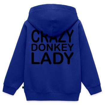 Esel d’âne - Sweat Premium à capuche zippé enfant bio - bleu roi - Dos - AI Model Kid Male (0cm)