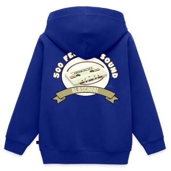 Sound - Oldschool - Kinder Premium Organic Zip Hoodie - Royalblau - Hinten - AI Model Kid Male (0cm)