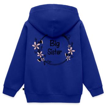 Big Sister - Kinder Premium Organic Zip Hoodie - Royalblau - Hinten - AI Model Kid Male (0cm)