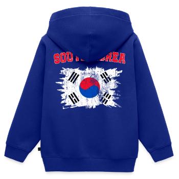 Koreaner und Stolz Südkorea - Kinder Premium Organic Zip Hoodie - Royalblau - Hinten - AI Model Kid Male (0cm)