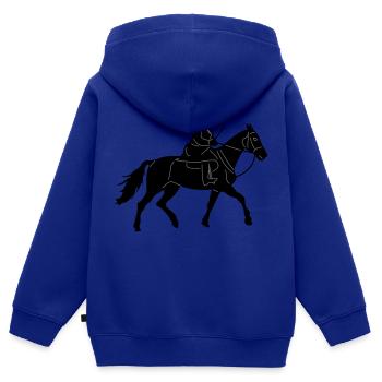 Crew Leader Rider - Kinder Premium Organic Zip Hoodie - Royalblau - Hinten - AI Model Kid Male (0cm)