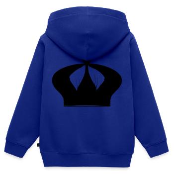Krone Symbol König und Königin Liebe Vektor 2 - Kinder Premium Organic Zip Hoodie - Royalblau - Hinten - AI Model Kid Male (0cm)