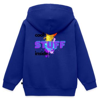 Cool stuff inside - Kinder Premium Organic Zip Hoodie - Royalblau - Hinten - AI Model Kid Male (0cm)