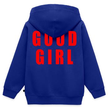 Good girl - Kinder Premium Organic Zip Hoodie - Royalblau - Hinten - AI Model Kid Male (0cm)