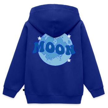 MOND - Kinder Premium Organic Zip Hoodie - Royalblau - Hinten - AI Model Kid Male (0cm)