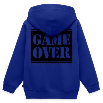 Game Over - Kinder Premium Organic Zip Hoodie - Royalblau - Hinten - AI Model Kid Male (0cm)