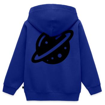 Planète - Sweat Premium à capuche zippé enfant bio - bleu roi - Dos - AI Model Kid Male (0cm)