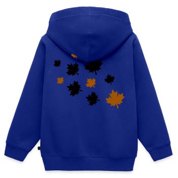 ahornblätter - Kinder Premium Organic Zip Hoodie - Royalblau - Hinten - AI Model Kid Male (0cm)