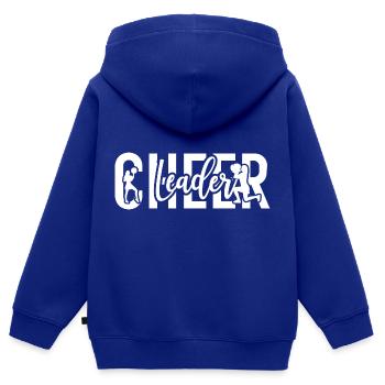 Cheerleader - Kinder Premium Organic Zip Hoodie - Royalblau - Hinten - AI Model Kid Male (0cm)