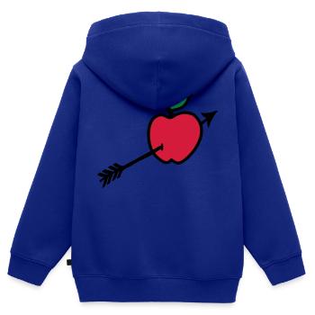 Wilhelm Tell Apfel I love - Kinder Premium Organic Zip Hoodie - Royalblau - Hinten - AI Model Kid Male (0cm)