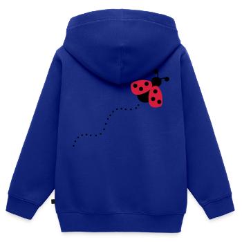 Ladybug - Kids Premium Organic Zip-up Hoodie - royal blue - Back - AI Model Kid Male (0cm)