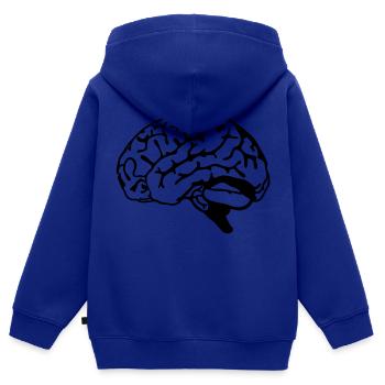 brain - Kids Premium Organic Zip-up Hoodie - royal blue - Back - AI Model Kid Male (0cm)