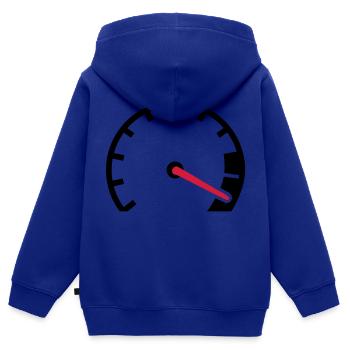 Compteur vitesse - Sweat Premium à capuche zippé enfant bio - bleu roi - Dos - AI Model Kid Male (0cm)