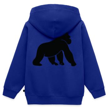 Ein wilder Gorilla - Kinder Premium Organic Zip Hoodie - Royalblau - Hinten - AI Model Kid Male (0cm)