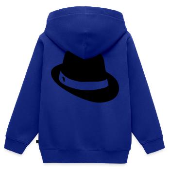 Gentleman - Hut / hat - Kinder Premium Organic Zip Hoodie - Royalblau - Hinten - AI Model Kid Male (0cm)