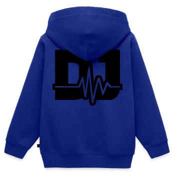 DJ - Sweat Premium à capuche zippé enfant bio - bleu roi - Dos - AI Model Kid Male (0cm)