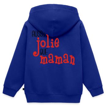 Aussi jolie que maman - Kinder Premium Organic Zip Hoodie - Royalblau - Hinten - AI Model Kid Male (0cm)