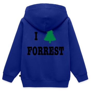 I heart Forrest - Kinder Premium Organic Zip Hoodie - Royalblau - Hinten - AI Model Kid Male (0cm)