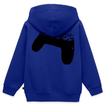 controller - Kids Premium Organic Zip-up Hoodie - royal blue - Back - AI Model Kid Male (0cm)