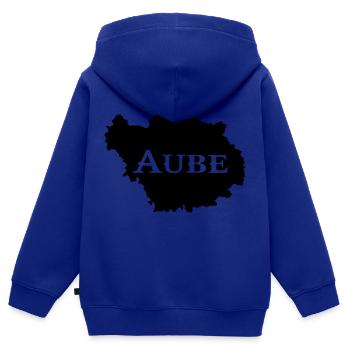 Karte Aube Departement Aube - Kinder Premium Organic Zip Hoodie - Royalblau - Hinten - AI Model Kid Male (0cm)