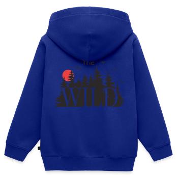 Into the Wild, Randonnée, Nature & Nature - Sweat Premium à capuche zippé enfant bio - bleu roi - Dos - AI Model Kid Male (0cm)