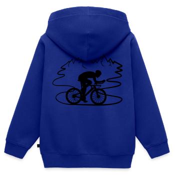 Ausflug Fahrrad Fahrer - Kinder Premium Organic Zip Hoodie - Royalblau - Hinten - AI Model Kid Male (0cm)