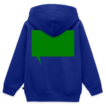 Text message template to design yourself - Kids Premium Organic Zip-up Hoodie - royal blue - Back - AI Model Kid Male (0cm)