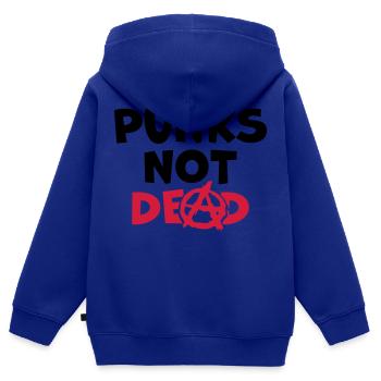 Zitat punks not dead - Kinder Premium Organic Zip Hoodie - Royalblau - Hinten - AI Model Kid Male (0cm)