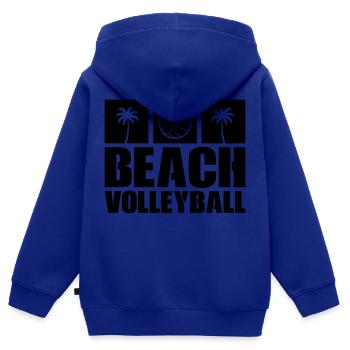 Beachvolleyball - Kinder Premium Organic Zip Hoodie - Royalblau - Hinten - AI Model Kid Male (0cm)