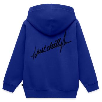 Just Chill Frequency Pulse - Kids Premium Organic Zip-up Hoodie - royal blue - Back - AI Model Kid Male (0cm)