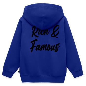 blockedTitle - Kinder Premium Organic Zip Hoodie - Royalblau - Hinten - AI Model Kid Male (0cm)