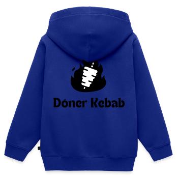 Doner kebab - Sweat Premium à capuche zippé enfant bio - bleu roi - Dos - AI Model Kid Male (0cm)