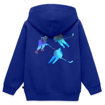Eiskockey, Hockey, Graffi, bunt - Kids Premium Organic Zip-up Hoodie - royal blue - Back - AI Model Kid Male (0cm)