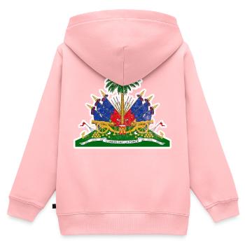 Haiti Haitian Flagge Frau Prinzessin I Geschenk - Kinder Premium Organic Zip Hoodie - Rosa - Hinten - AI Model Kid Female (0cm)