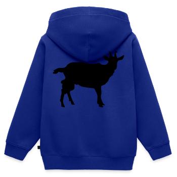 Goat Silhouette - Kids Premium Organic Zip-up Hoodie - royal blue - Back - AI Model Kid Male (0cm)