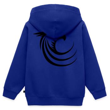 Adler wie ein Phönix - Kinder Premium Organic Zip Hoodie - Royalblau - Hinten - AI Model Kid Male (0cm)