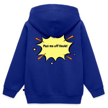 Berlin Pass ma on club! - Kids Premium Organic Zip-up Hoodie - royal blue - Back - AI Model Kid Male (0cm)