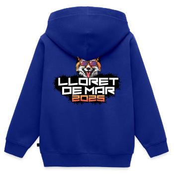 Lloret De Mar 2025 Party Fox - Kids Premium Organic Zip-up Hoodie - royal blue - Back - AI Model Kid Male (0cm)