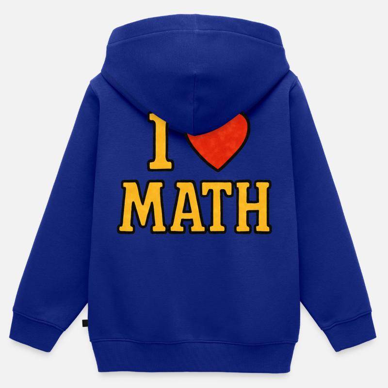 I ♥ Math – Ringard et fier - Sweat Premium à capuche zippé enfant bio - bleu roi